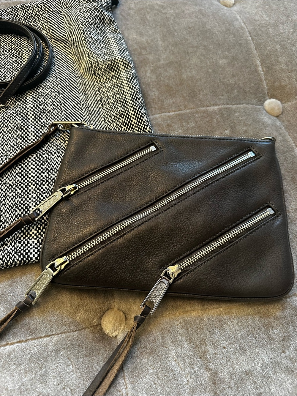 Rebecca Minkoff Three Zip Rocker Crossbody - Picture 2 of 6